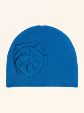 Kasjmieren muts "Selma" blauw