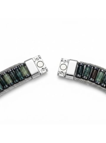 Roestvrijstalen armband met edelstenen