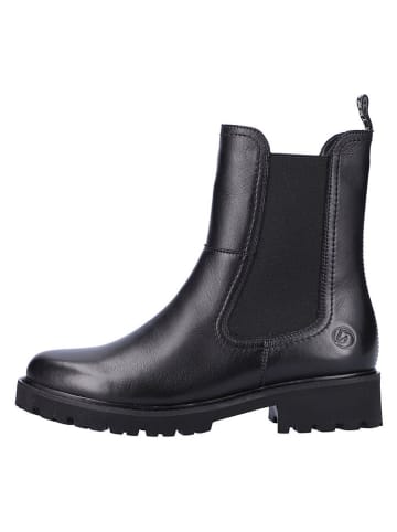 Leder-Chelsea Boots in Schwarz