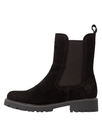 Leder-Chelsea Boots in Schwarz