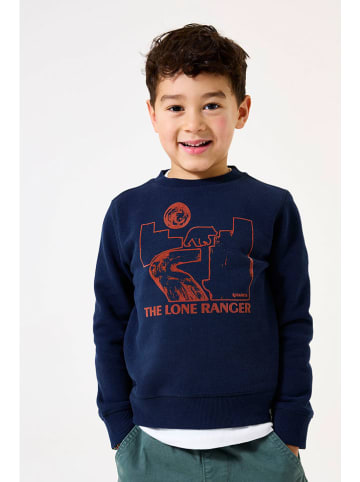 Sweatshirt in Dunkelblau/ Rot