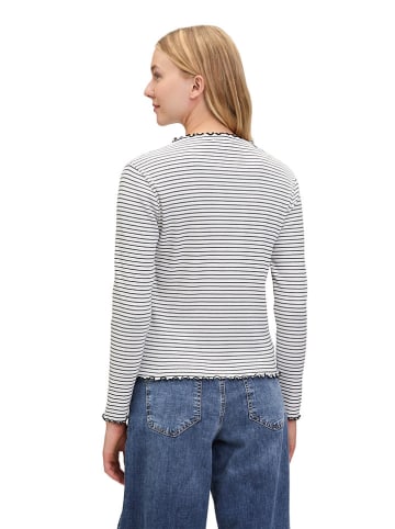 Longsleeve in Creme/ Schwarz