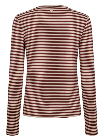 Longsleeve "Nurixie" in Beige/ Bordeaux