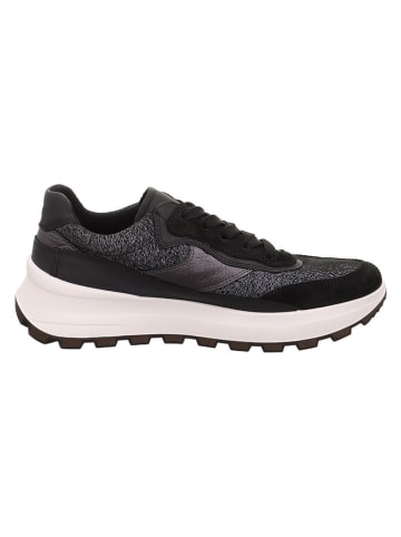 Leren sneakers "Run" zwart