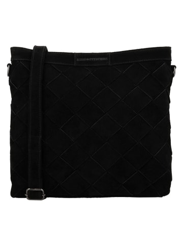 Skórzana torebka w kolorze czarnym - 34 x 29 x 11 cm