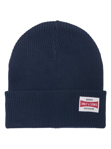 Czapka beanie w kolorze granatowym