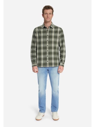 Hemd in Khaki/ Creme
