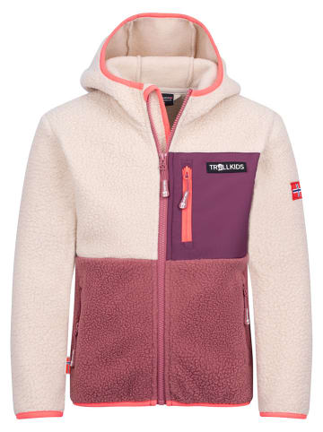 Fleece vest "Aurlandsfjord" beige/lichtroze