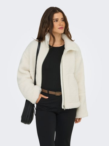 Fleecejacke in Creme