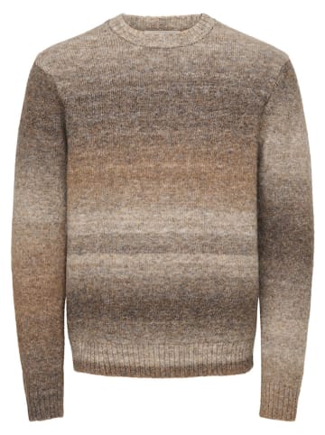Pullover "Mack" in Braun/ Beige