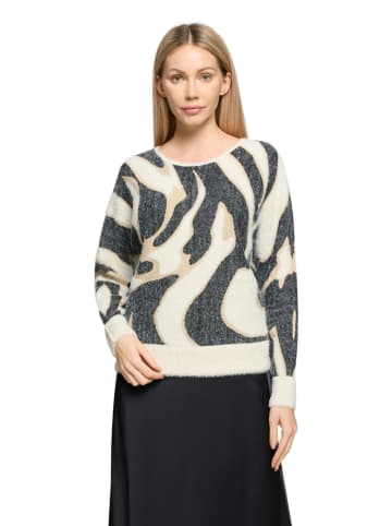 Sweter w kolorze kremowo-antracytowym