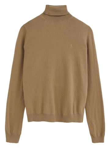 Rollkragenpullover in Camel
