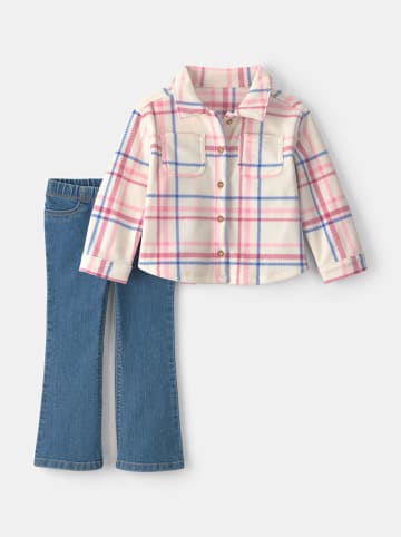 2-delige outfit blauw/crème