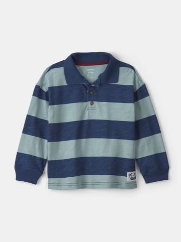 Koszulka polo w kolorze błękitno-białym