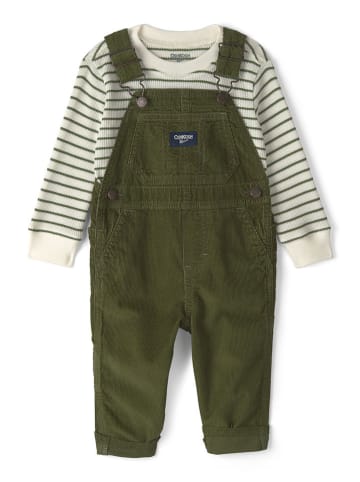 2-delige outfit kaki/beige