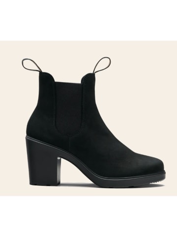 Leder-Stiefeletten in Schwarz