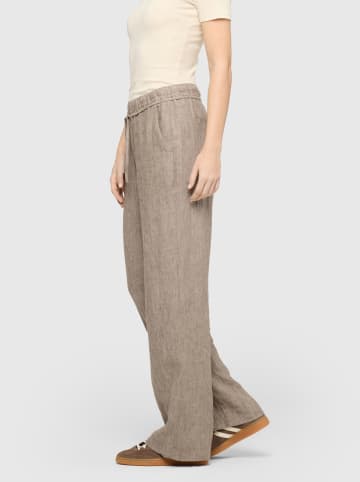 Leinen-Hose in Taupe