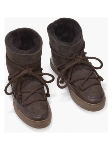 Leder-Winterboots in Braun