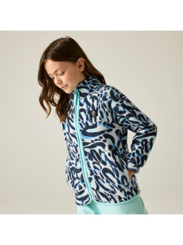Fleecejacke "WingIt" in Weiß/ Dunkelblau