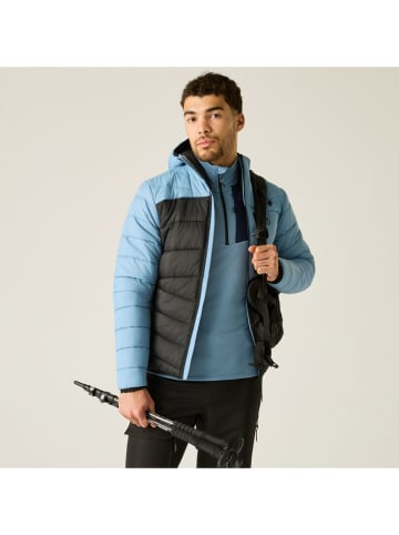 Steppjacke "Aero Fuse" in Schwarz/ Hellblau