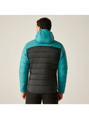 Steppjacke "Aero Fuse" in Schwarz/ Türkis
