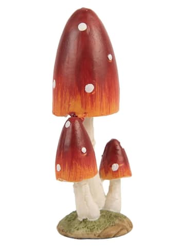 Dekoobjekt "Pilze" in Rot/ Weiß - (B)4 x (H)9 x (T)3 cm
