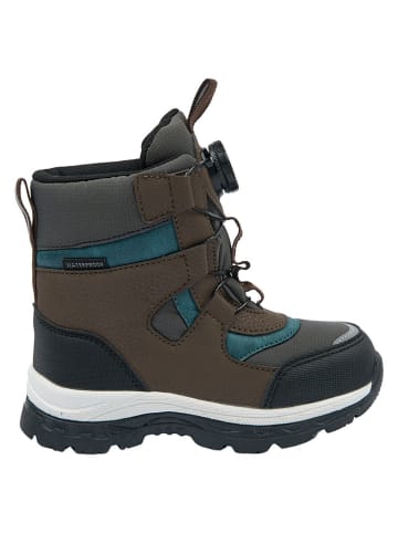Winterboots in Grau/ Hellbraun