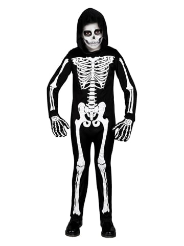 Kombinezon kostiumowy "SKELETON" w kolorze biało-czarnym