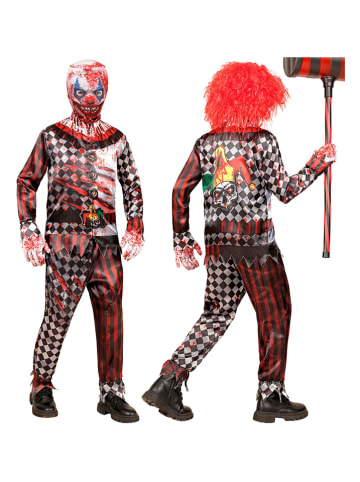 4-częściowy kostium "EVIL CLOWN FAST COSTUME" ze wzorem