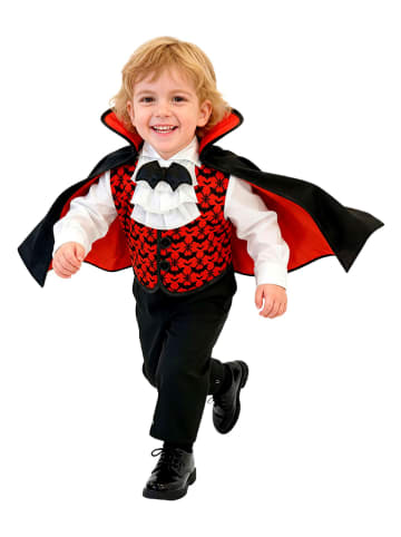 2tlg. Kostüm "VAMPIRE" in Weiß/ Schwarz/ Rot