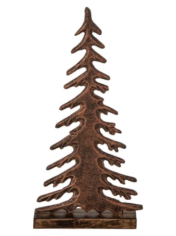 Dekoracja "Pine" w kolorze miedzianym - 18 x 33 x 5 cm