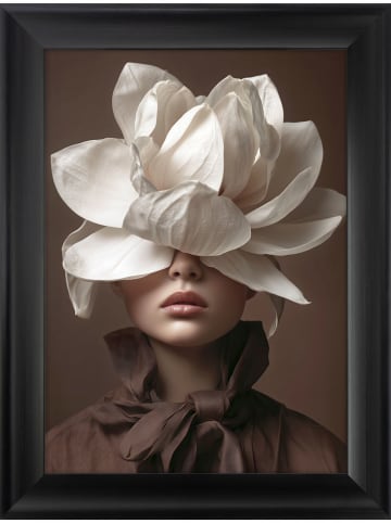 Druk artystyczny "Ivory Bloom" w ramce - 70 x 50 cm