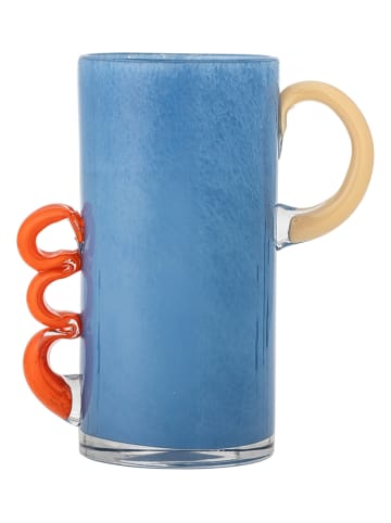 Vase "Carlie" in Blau/ Rot - (B)20 x (H)25 cm