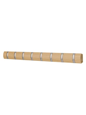 Wandgarderobe ''Filip 8'' in Natur - (B)81 x (H)6 x (T)3 cm
