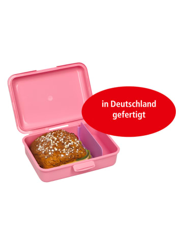 Lunchbox "Herz - Kleine Freunde" in Rosa - (B)16 x (H)11 x (T)5 cm