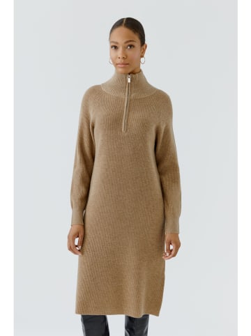 Gebreide jurk beige