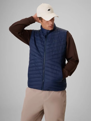 Doorgestikte bodywarmer donkerblauw