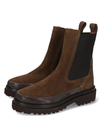 Leren chelseaboots lichtbruin