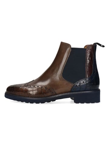Leder-Chelsea-Boots "Selina 6" in Braun