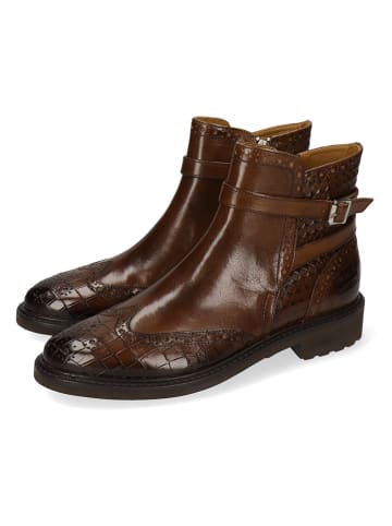 Leder-Ankle-Boots "Selina 25" in Braun