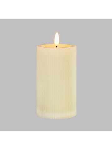LED-Kerze in Creme - (H)12,5 x Ø 7,5 cm
