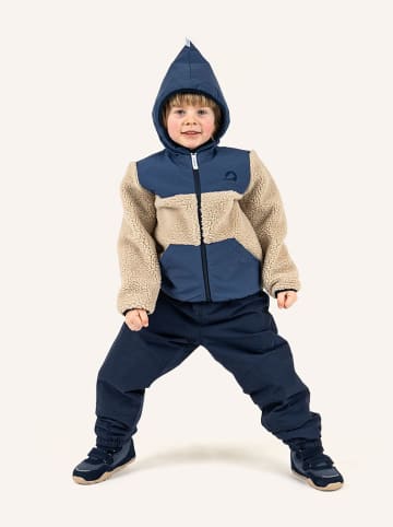 Fleecejacke "Kisko" in Beige/ Blau