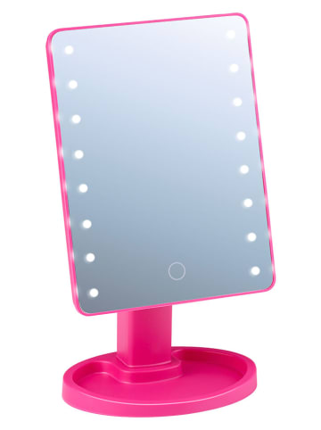 Led-cosmeticaspiegel roze - (B)17 x (H)27 x (D)12 cm