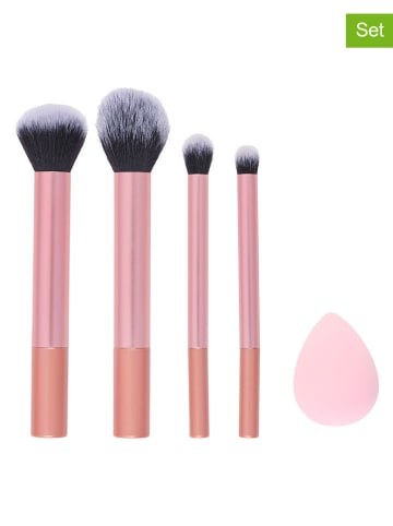 5-delige set: make-up penselen lichtroze