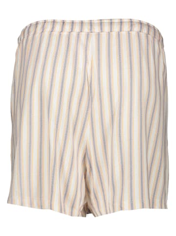 Pyjama-Shorts in Weiß/ Blau