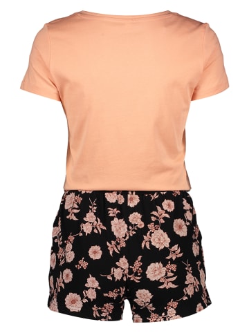 Pyjama in Orange/ Schwarz