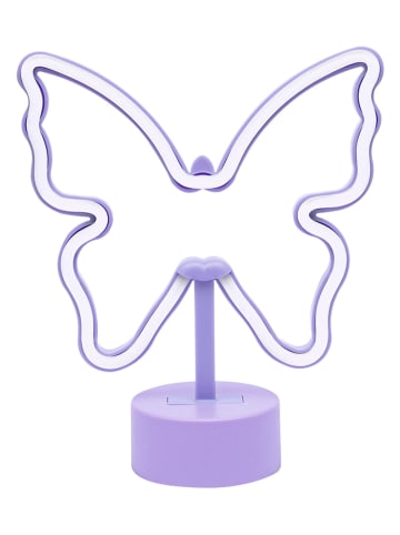 LED-Dekoleuchte "Schmetterling" in Lila - (B)20 x (H)24 cm