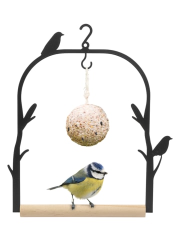 Futterstation "Vogelschaukel" in Braun - (B)20 x (H)23 cm