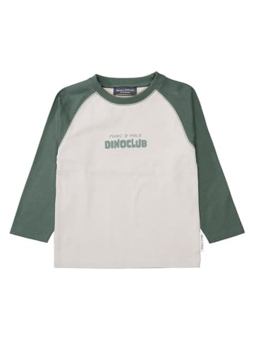 Longsleeve in Creme/ Grün