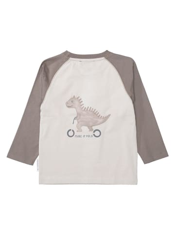 Longsleeve crème/grijs